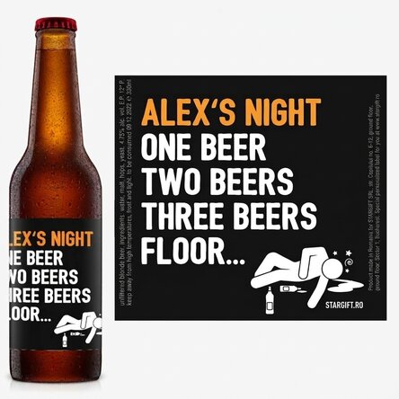 Birra personalizzata con scritta - Una birra, due birre...