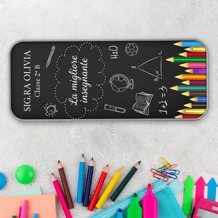 Astuccio personalizzato con scritta - Best teacher