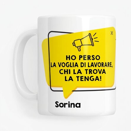 Tazza personalizzata con scritta - Annuncio