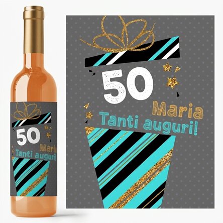 Vino personalizzato con messaggio - Regalo di compleanno