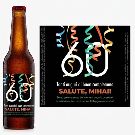 Birra personalizzata con scritta - Salute