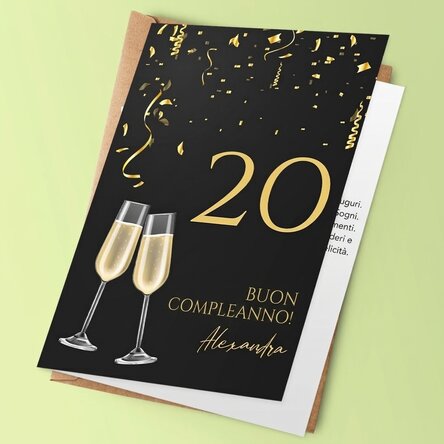 Biglietto di auguri personalizzato con testo per il compleanno - Buon compleanno!