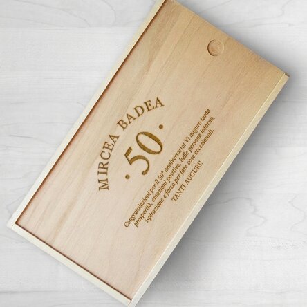 Scatola regalo personalizzata in legno - Anniversario