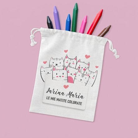 Piccolo sacchetto personalizzato con scritta - Kitty