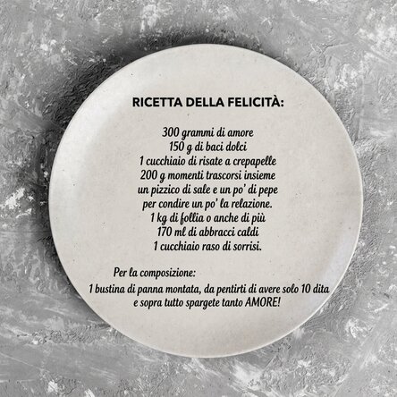 Piatto personalizzato con scritta