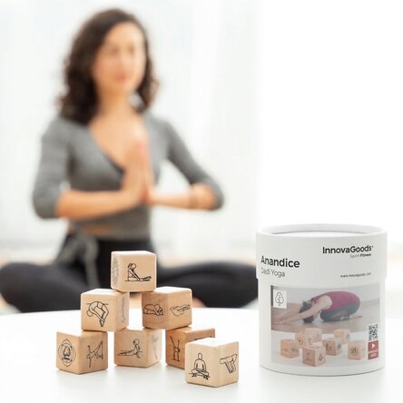 Gioco di yoga con 7 dadi di legno