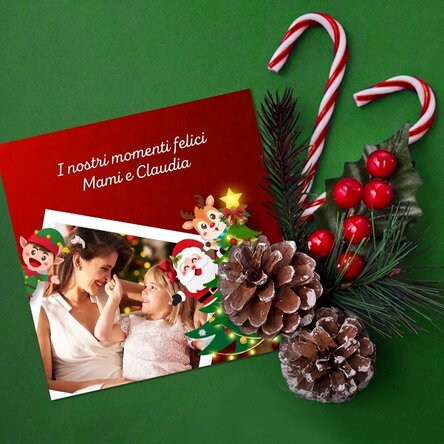Magnete 10x10 personalizzato con foto e testo - I nostri momenti felici