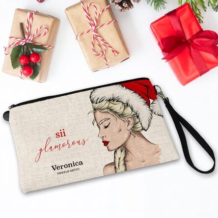 Kit trucco personalizzato con la scritta “Glamorous Christmas”