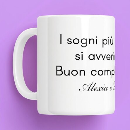Tazza personalizzata con testo - Un messaggio per i propri cari