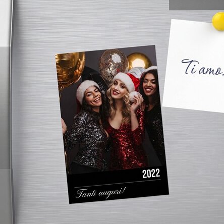 Magnete personalizzato 10x15 cm con testo e foto - Buon Anno Nuovo