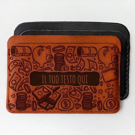 Portafoglio in pelle personalizzato con nome - Money Maker