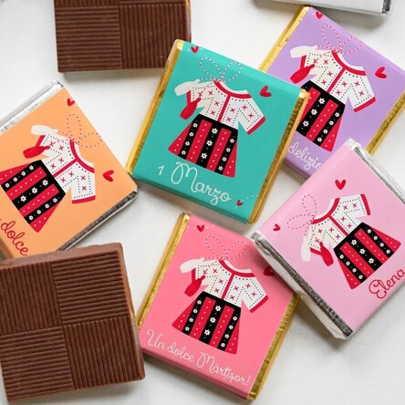 Mini cioccolatino personalizzato con nome - 1° marzo