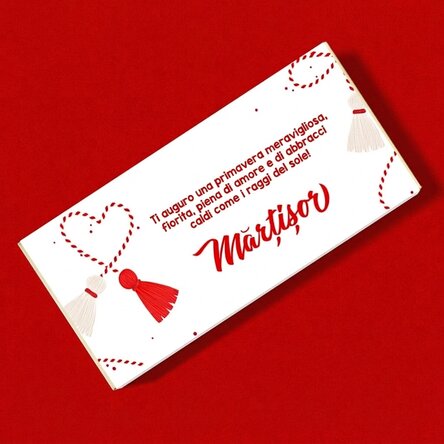 Cioccolato personalizzato con la scritta “cuore”