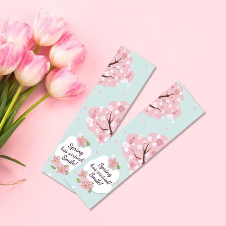 Segnalibro personalizzato con messaggio - È arrivata la primavera!