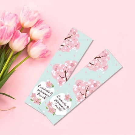 Segnalibro personalizzato con messaggio - È arrivata la primavera!