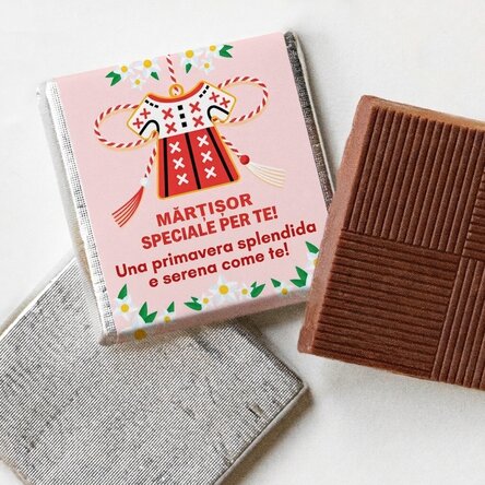 Mini cioccolatino personalizzato con messaggio tradizionale