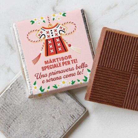 Mini cioccolatino personalizzato con messaggio tradizionale
