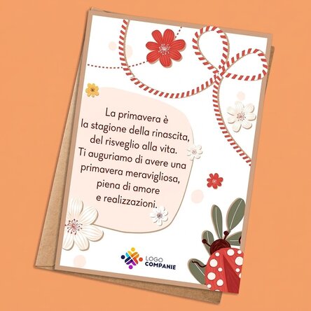 Tessera personalizzata con testo e logo - Buburuza