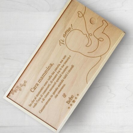 Scatola regalo personalizzata in legno - Neonato