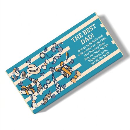 Cioccolato personalizzato con scritta - Il miglior papà!