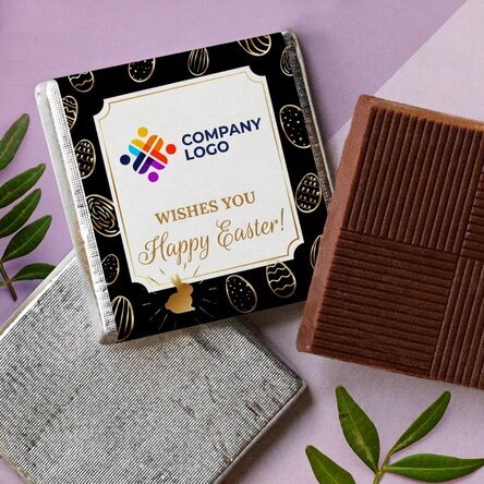 Mini cioccolatini personalizzati con logo e messaggio - Uova di Pasqua