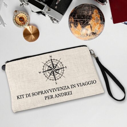 Set di accessori da uomo personalizzato con scritta - Kit di sopravvivenza da viaggio