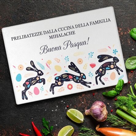 Tritavetro personalizzato con scritta - Buona Pasqua!