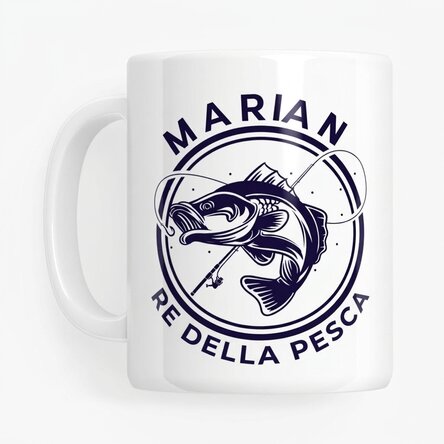 Tazza personalizzata con testo e nome - Il re della pesca
