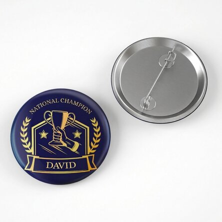 Distintivo personalizzato con scritta per i campioni