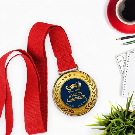 Medaglia personalizzata con scritta - Il miglior tutor