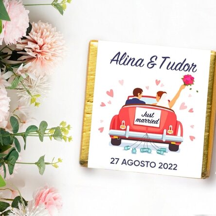 Mini cioccolatino personalizzato con dedica - Just married