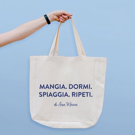 Borsa da spiaggia personalizzata con scritta - Beach. Repeat