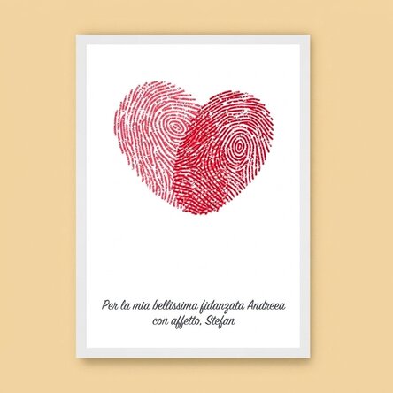 Quadro personalizzato a forma di cuore