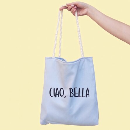 Borsa personalizzata con scritta - Ciao, bella