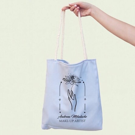 Borsa personalizzata con scritta - Motivo floreale