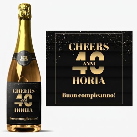 Spumante personalizzato con dedica di compleanno - Cheers to you