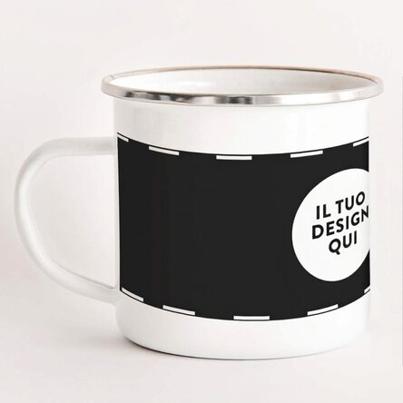 Tazza in metallo smaltato personalizzata con la tua grafica