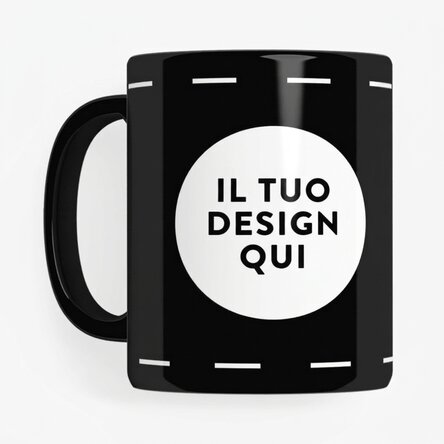 Tazza nera personalizzata con la tua grafica
