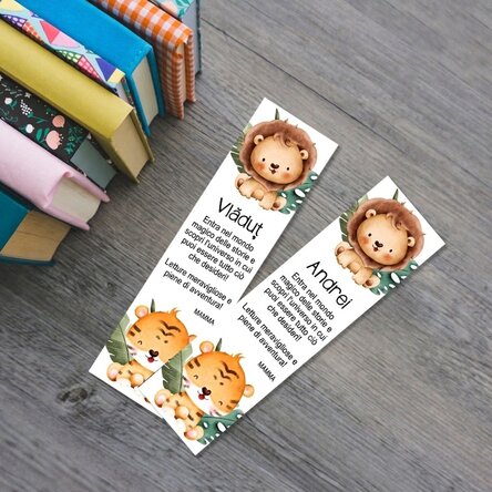 Segnalibro personalizzato con messaggio e nome per bambini - Animalietti