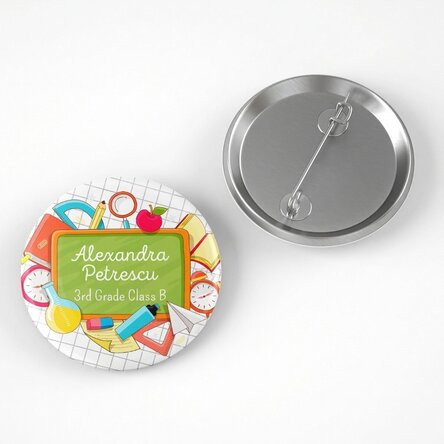 Distintivo personalizzato con scritta - Scuola