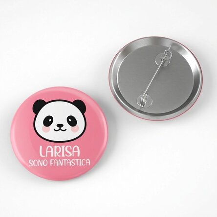 Spilla personalizzata con scritta - Panda
