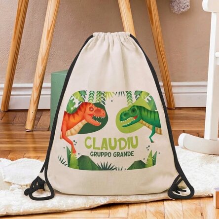 Zaino personalizzato con scritta - Dinosaurio T-Rex