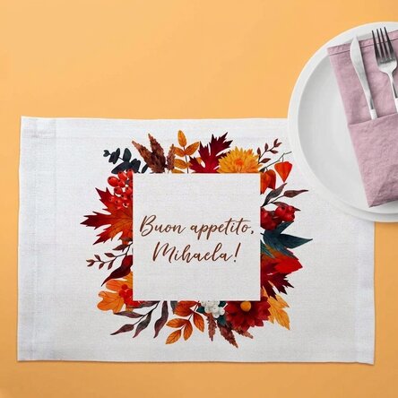 Portapiatto personalizzato con scritta - Autunno