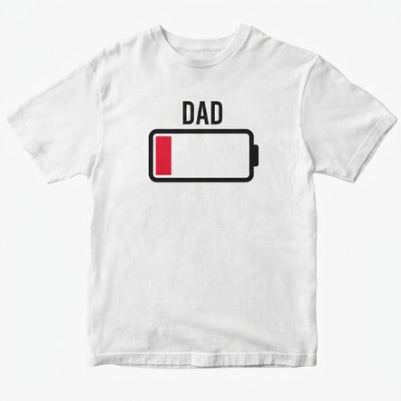 Custom T-shirt with text - Low battery