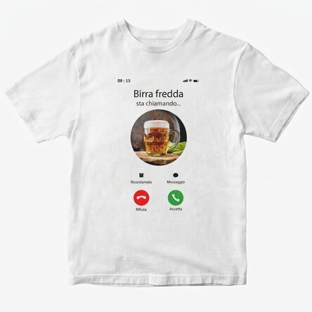 Maglietta personalizzata con foto e testo - Chiamata in arrivo