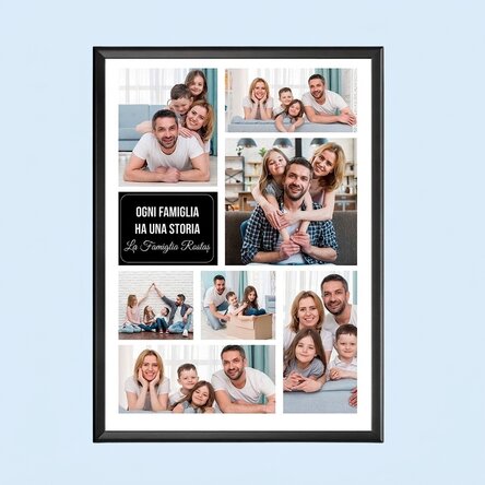 Quadro personalizzato con 7 foto di famiglia
