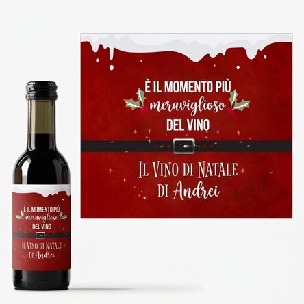 Mini bottiglia di vino personalizzata con scritta - Most wonderful time