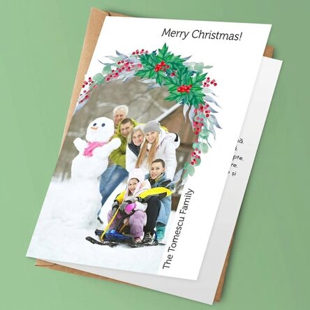 Biglietto di auguri personalizzato con foto e messaggio - Buon Natale