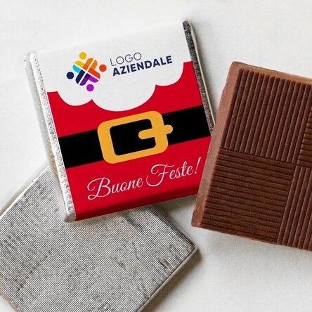 Mini cioccolatino personalizzato con logo - Babbo Natale