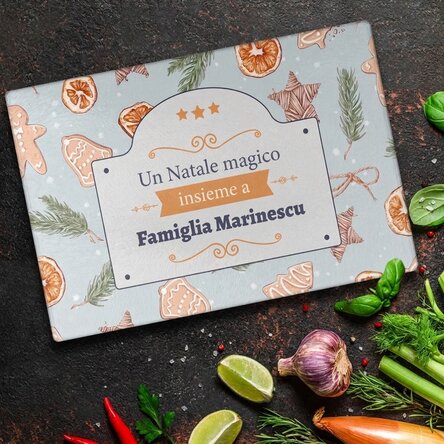 Tritavetro personalizzato con scritta - Modello natalizio